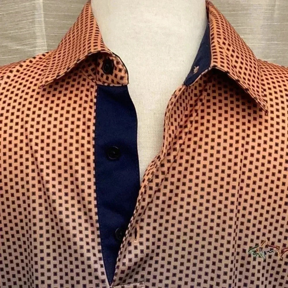 Greg Norman Men’s Play-Dry Gold Orange Blue Ombre Short Sleeve Polo | Size XXL - Picture 3 of 11